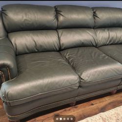 Emerald Real Leather Couch 