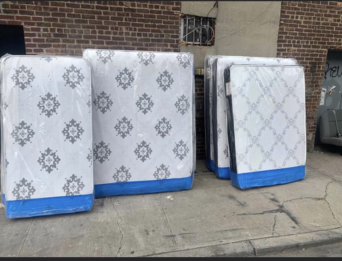 New Queen mattress and boxspring available on all sizes! We delivered 