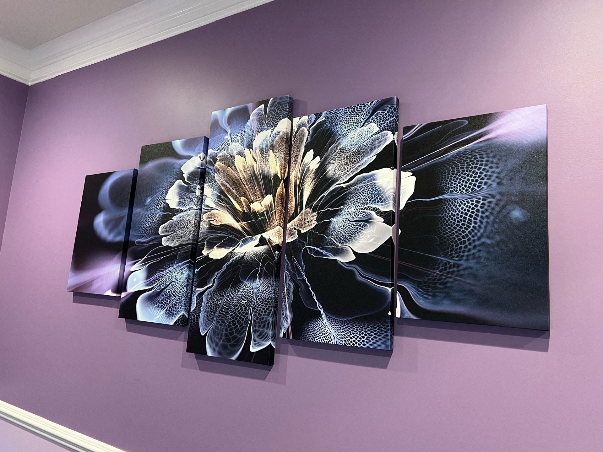 5 Piece Flower Wall Art