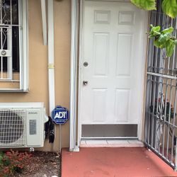 Door With Security Bar Door