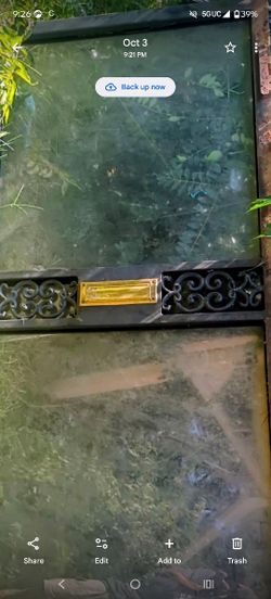 Antique Door With Brass Mail Slot