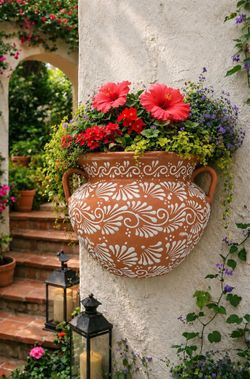 Talavera wall pot