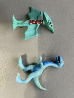 Rare Jim Henson Dinosaur Train PVC figures Oren And Winter Shiny