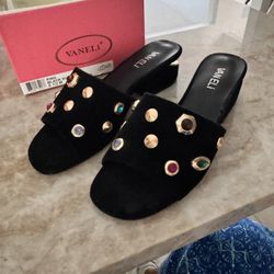 Brand New Vaneli Black Suede Shoes