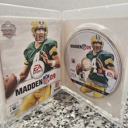 Madden NFL 09 video game for the Sony PlayStation 3.