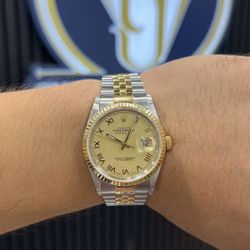 Rolex Datejust 36MM Vintage Lemon Roman Dial Two Tone