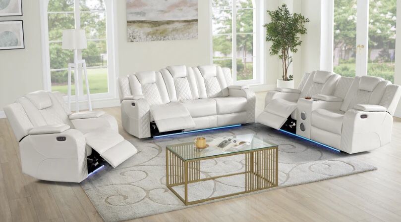 White Redlining Living Room Set
