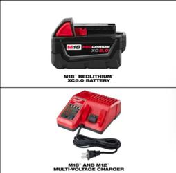 Milwaukee 18-V Lithium-Ion XC 5.0Ah Battery & Charger