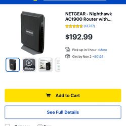 Netgear Nighthawk Modem  Router Wifi