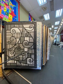 5x7 Area Rugs carpet Rugs modern design thick colors gray