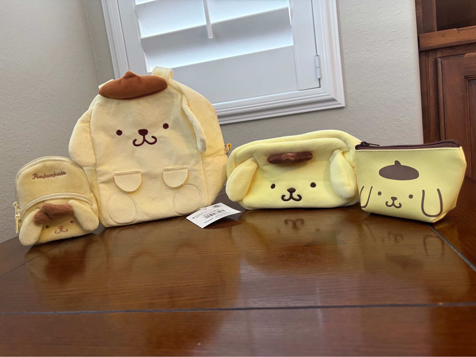 Pompompurin backpack & mini, pencil or makeup purse, coin purse