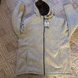 White Hoodie With Sherpa Lining 