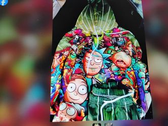 Rock And Morty Sweatshirt And Sweatpants Set