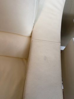Cream Leather Sofa
