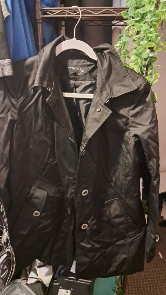 Annie Klein Black Raincoat