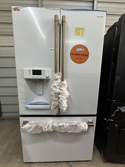 GE CAFÉ ‼️SPECIAL‼️ MATTE WHITE COUNTER DEPTH FRENCH DOOR FRIDGE✨WARRANTY✨DELIVERY✨
