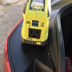 Ryobi inverter charger call with battery and charger