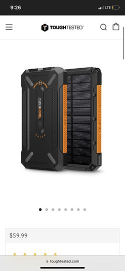 Tough Tested 10,000 MAH Solar Charger And Wireless Portable Power Bank ROC 10 