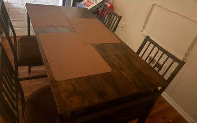 Dining room table with chairs