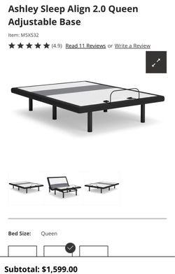 Ashley Queen HHC MotoSleep Adjustable Bed Base + FREE Mattress
