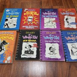 Dairy Of A Wimpy Kid (7 Books Plus A Free Book)