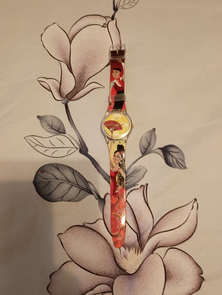 Women's Swatch Watch With Latin Dancers