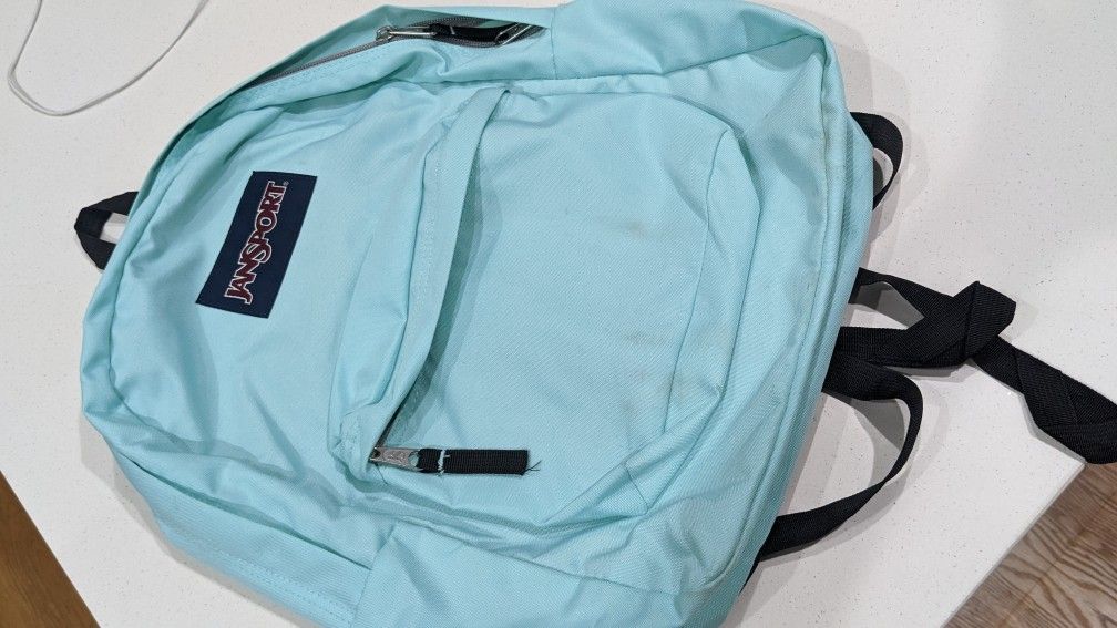 Jansport Backpack Light Blue Aqua Color Girls Boys School