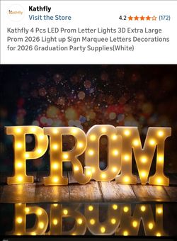 PROM LED Light Up Letters