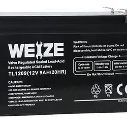 New ATV/Razor 2 pack WEIZE 12V 9AH Battery