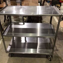 Lakeside Stainless Steel Utility Cart 21" W x 53" L x 36" H
