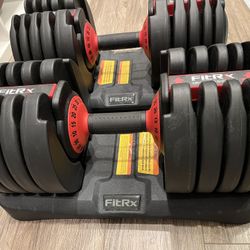 Adjustable Dumbbells With Foldable Bench 