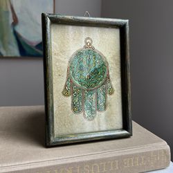 Small Hamsa Hand Framed Wall Art ( firm on price )
