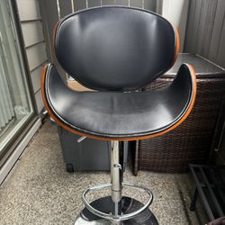 Bar Stool Leather Chair With Gas Lift