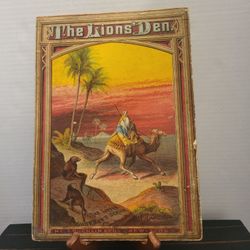 1884 Little Showman's Series Lion's Den Early PopUp Book Very Rare Lithograph 
