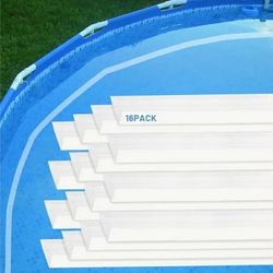 New 48-Inch Peel and Stick Pool Cove Foam for Above Ground Pools, 16-Pack High-Density Waterproof Foam Cove Strips, Pool Liner Guard Base Support Syst