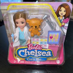 Barbie Chelsea Can Be a Doctor Set w/ Doll & Accessories Mattel
