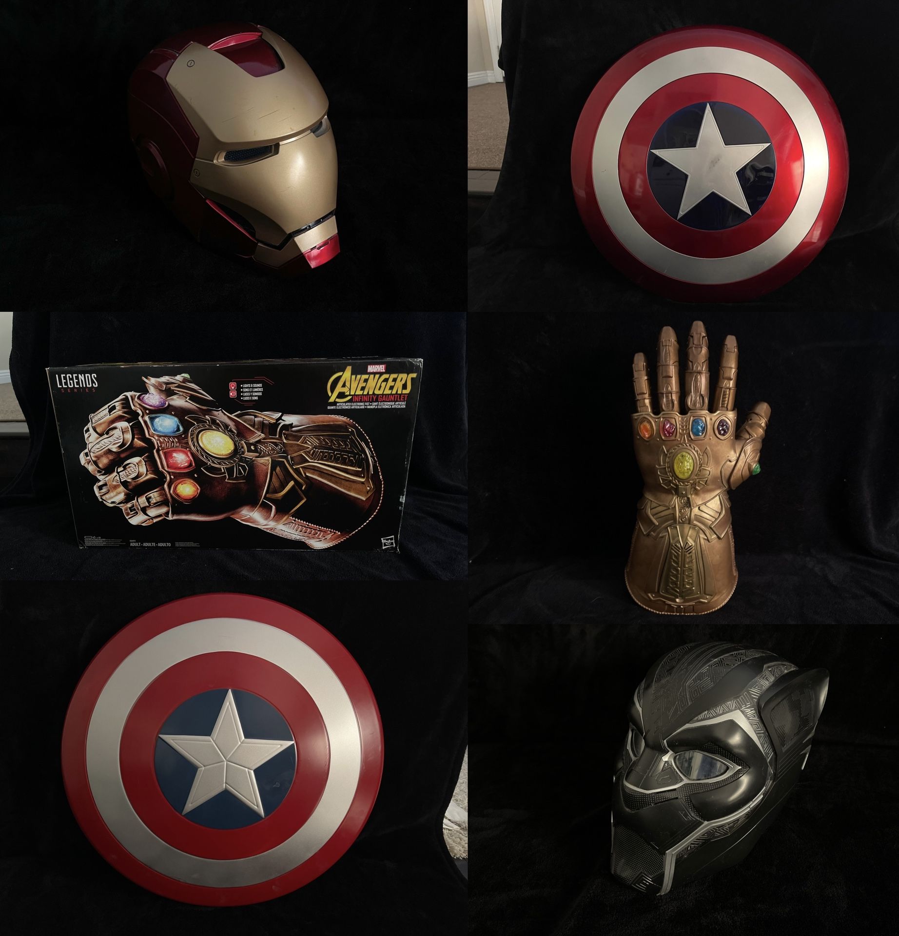 Hasbro Marvel Legends Iron Man Infinity Gauntlet Captain America Shield READ