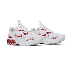 Nike Women’s White Sneakers with Red Accents