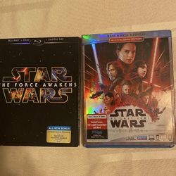 Star Wars The Force Awakens & The Last Jedi Blu Ray