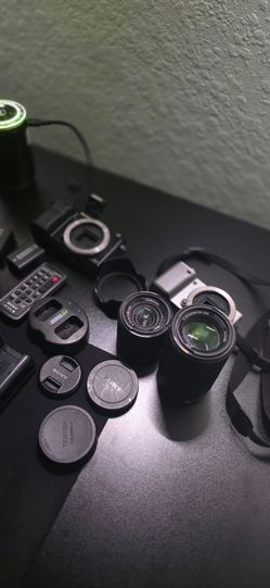 2 Sony A series cameras and accessories