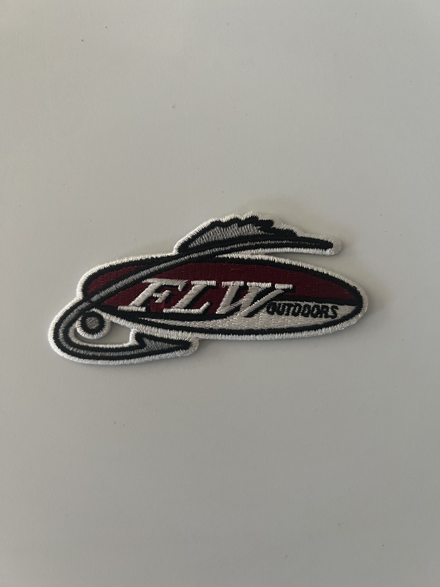 FLW Fishing Hook Logo Iron-On Patch  