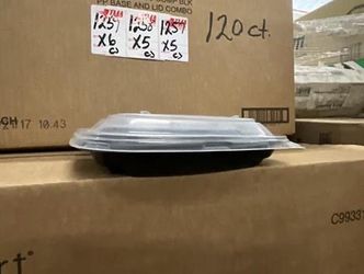 SABERT 9”3 Compartment Tô Go Containers