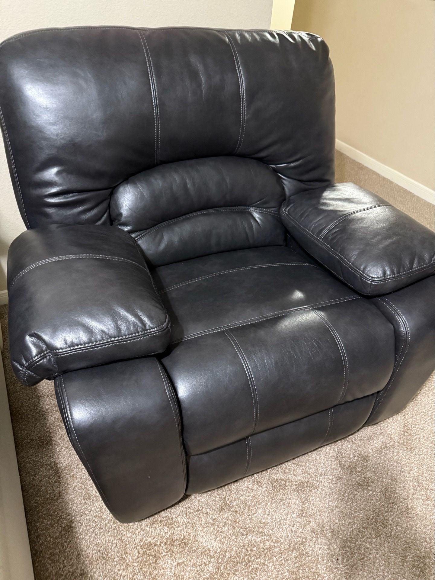 Leather Recliner black