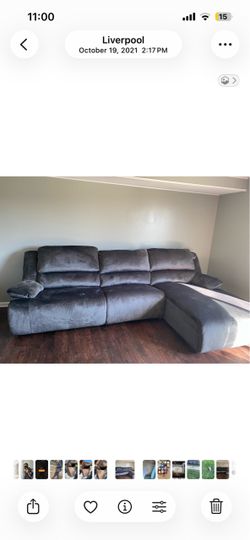 Gray sectional couch