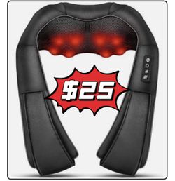 ❤️$25❤️ Neck Massager Back Massage with Heat,Shiatsu Shoulder Massager for Neck,Back,Shoulder,Foot and Leg Muscle Relax,Electric Deep Tissue 3D Kneadi