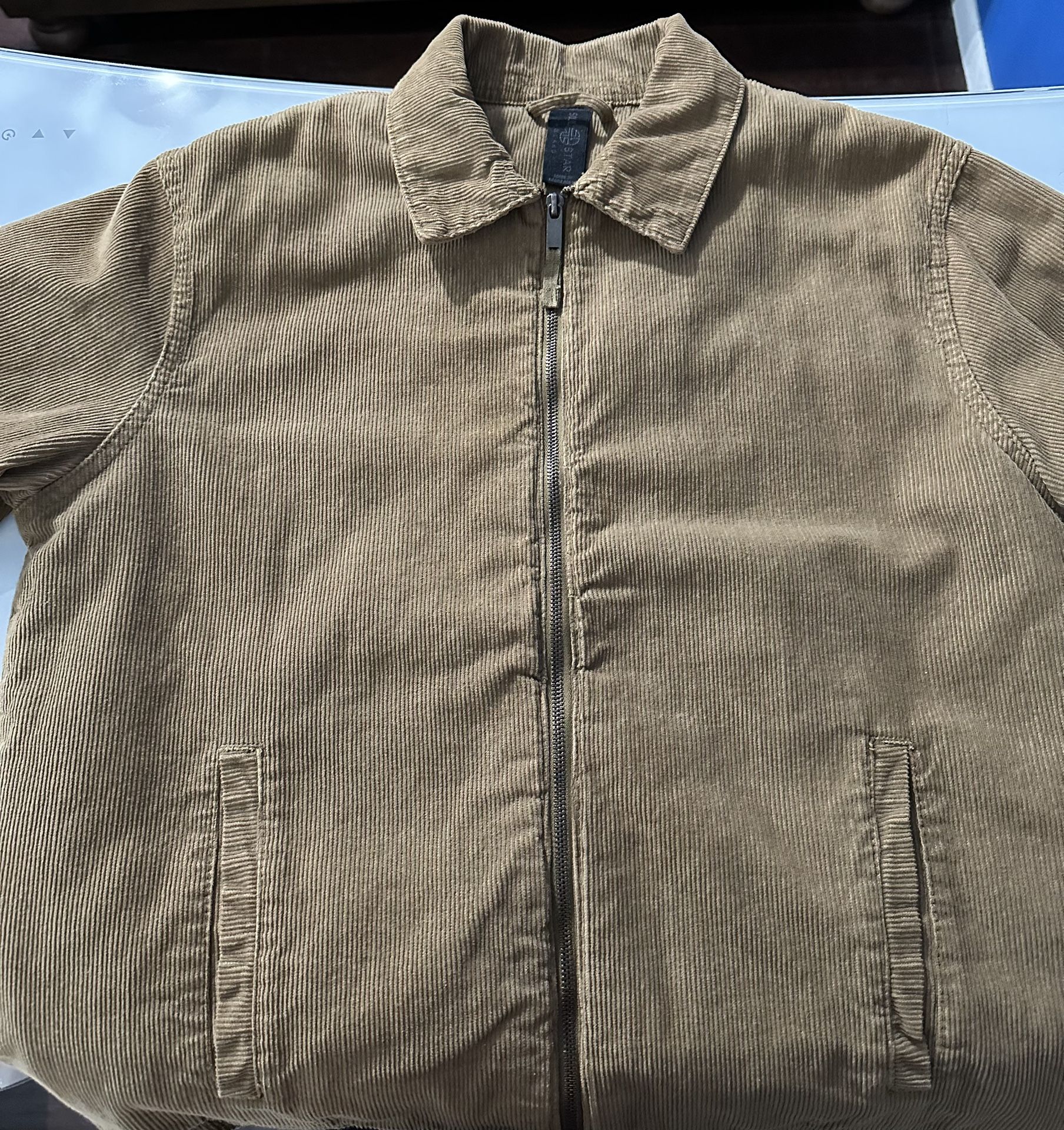 Soul Star England Brown Corduroy Quilted Bomber Jacket