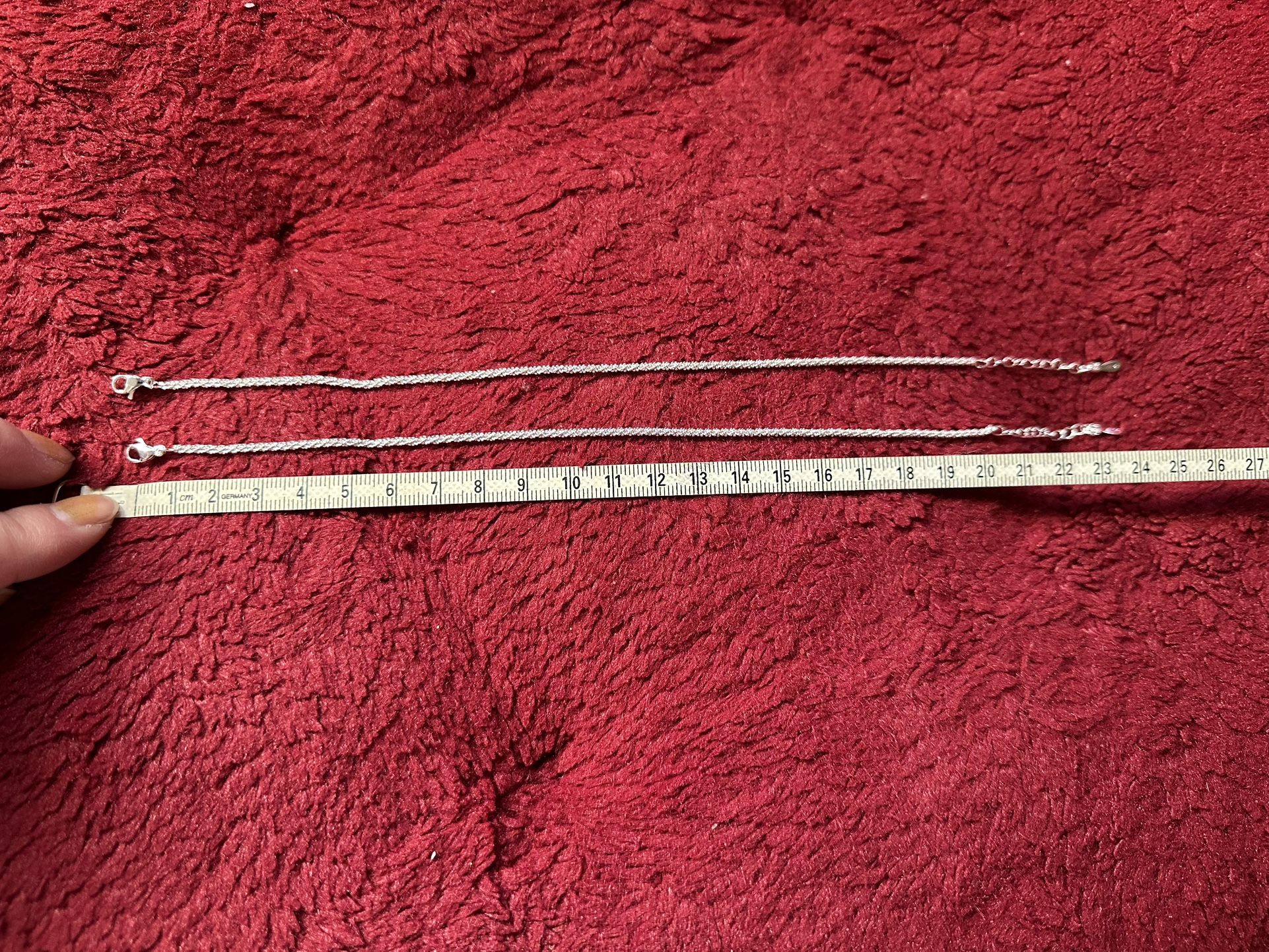 New 925 sterling silver anklets $25 for two