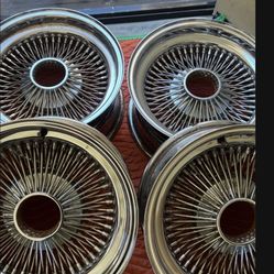 Set of 15”s wire wheels 