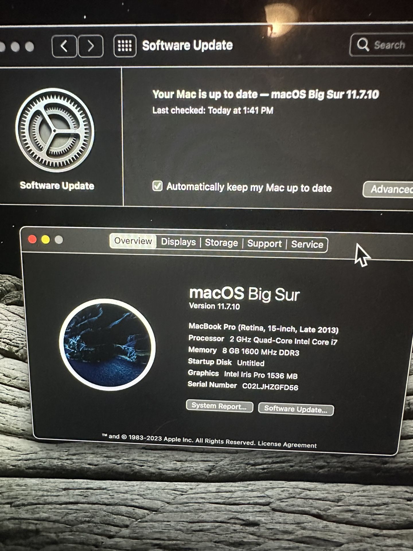 Macbook Pro 15 Inch Big Sur Late 2013