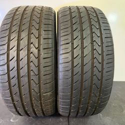 V689  245 30 22 95W  Lexani LX-Twenty  2 Used Tires 90% Life 